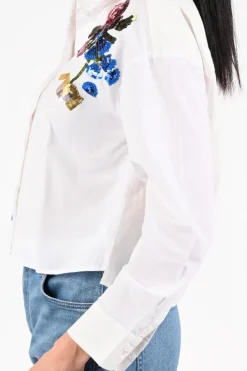 Oui 96723 Blouse lange mouw Wit