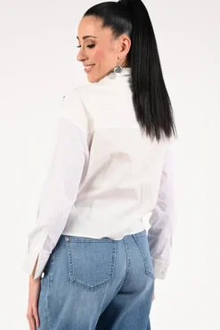 Oui 96723 Blouse lange mouw Wit