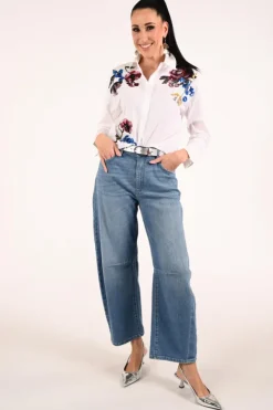 Oui 96723 Blouse lange mouw Wit