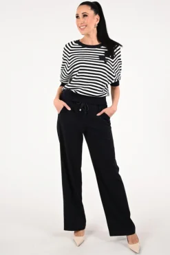 Oui 97427 Pull korte mouw Marine