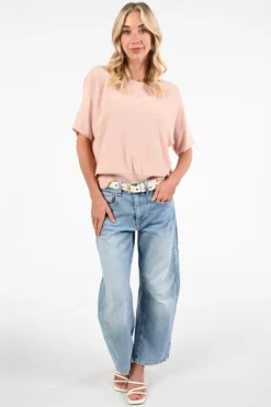 Oui 97242 Pull korte mouw Roze