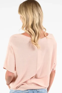 Oui 97242 Pull korte mouw Roze