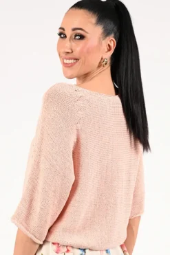 Oui 97252 Pull korte mouw Roze