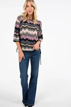 Oui 96767 Pull korte mouw Roze
