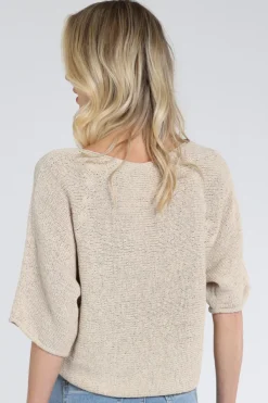Oui 97252 Pull korte mouw Zand