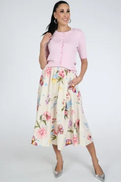Oui 97098 Rok wijd lang Off white