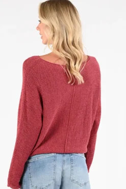 Oui 96440 Trui Donker rood