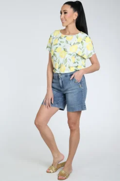 Oui 97536 T-shirt korte mouw Geel