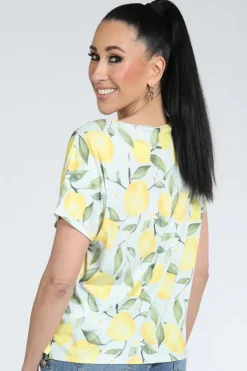 Oui 97536 T-shirt korte mouw Geel