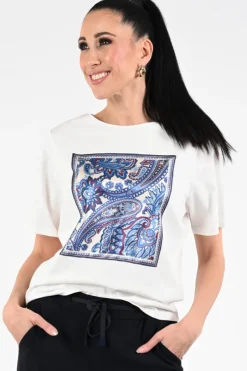 Oui 96414 T-shirt korte mouw Wit