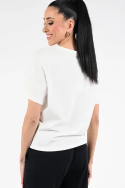 Oui 96414 T-shirt korte mouw Wit