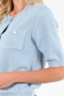 Oui 96613 Vest Licht blauw