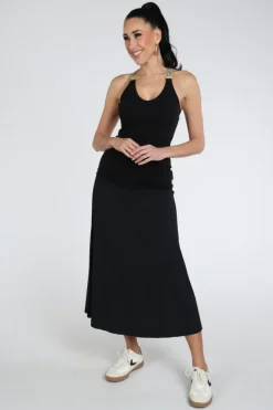 Penn & Ink Anna Rok wijd lang Zwart