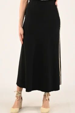 Penn & Ink Anna-S Rok wijd lang Zwart