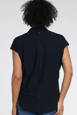 Penn & Ink LYNN Blouse korte mouw Marine