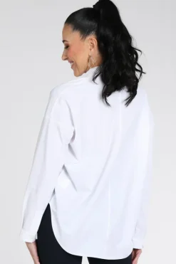 Penn & Ink Magda Blouse lange mouw Wit