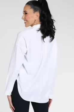 Penn & Ink Magda Blouse lange mouw Wit