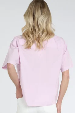 Penn & Ink S26F1823 Blouse korte mouw Roze
