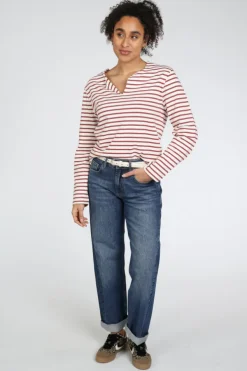 Penn & Ink S26F1806 Sweater Donker rood