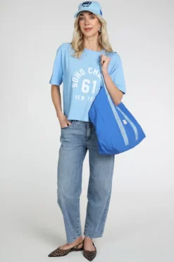 Penn & Ink S26F1839 T-shirt korte mouw Licht blauw