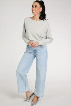 Penn & Ink S26T1248 Sweater Licht grijs