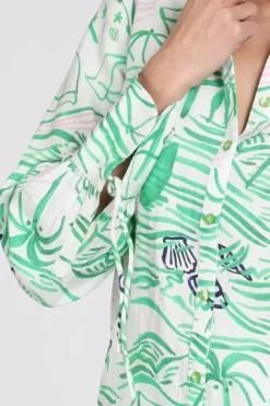 Pom Amsterdam SP9545 Blouse lange mouw Groen