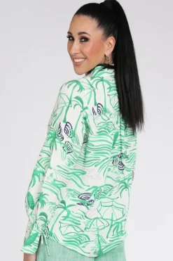 Pom Amsterdam SP9545 Blouse lange mouw Groen
