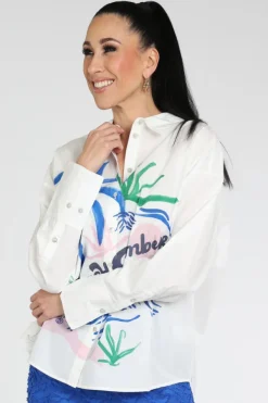 Pom Amsterdam SP9547 Blouse lange mouw Wit