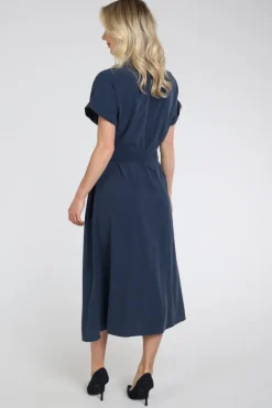 Pom Amsterdam SP9656 Jurk korte mouw Marine