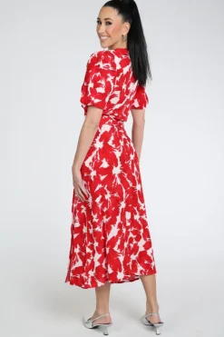 Pom Amsterdam SP9589 Jurk korte mouw Rood