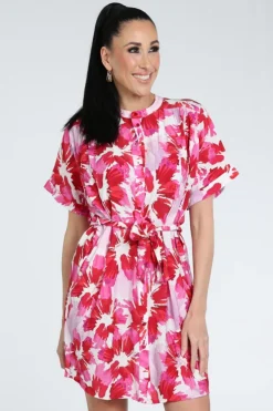 Pom Amsterdam SP9590 Jurk korte mouw Roze