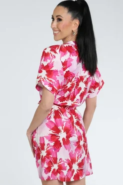 Pom Amsterdam SP9590 Jurk korte mouw Roze
