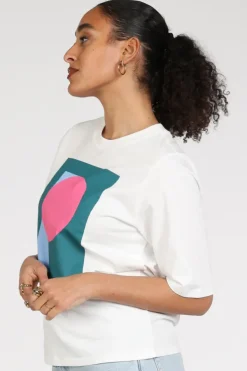 Pom Amsterdam SP9626 T-shirt korte mouw Wit