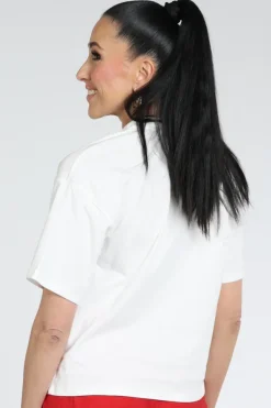 Pom Amsterdam SP9574 T-shirt korte mouw Wit