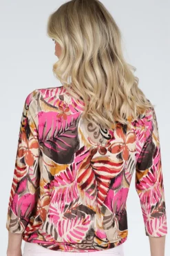 Roberto sarto 611179 T-shirt driekwart mouw Cyclaam