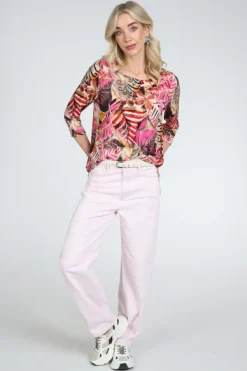 Roberto sarto 611179 T-shirt driekwart mouw Cyclaam