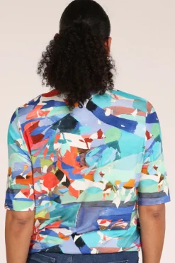 Roberto sarto 611128 T-shirt korte mouw Blauw