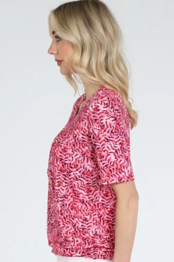 Roberto sarto 611128 T-shirt korte mouw Roze