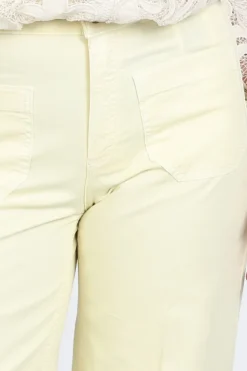 Rosner Audrey Wide Leg Pocket  Jeans Geel