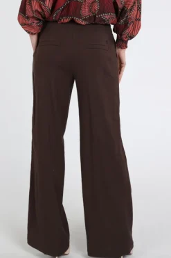 Rosner Mara Wide Leg  Broek Bruin