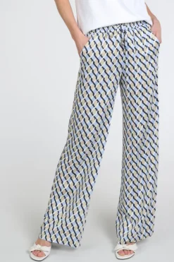 Rosner Mara Wide Leg Easy  Broek Licht blauw