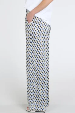 Rosner Mara Wide Leg Easy  Broek Licht blauw
