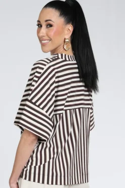 Studio Anneloes 13862 Blouse korte mouw Bruin