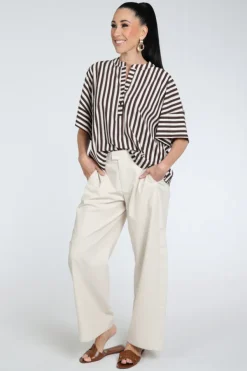 Studio Anneloes 13862 Blouse korte mouw Bruin