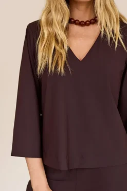 Studio Anneloes 94840 cilou Blouse lange mouw Bruin