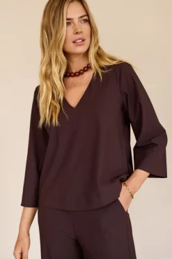 Studio Anneloes 94840 cilou Blouse lange mouw Bruin