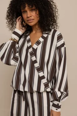 Studio Anneloes 13564 Elvie Blouse lange mouw Bordeauxrood
