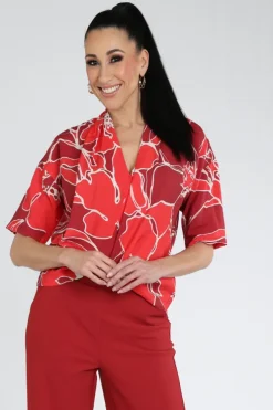 Studio Anneloes 13663 Eve Blouse korte mouw Rood