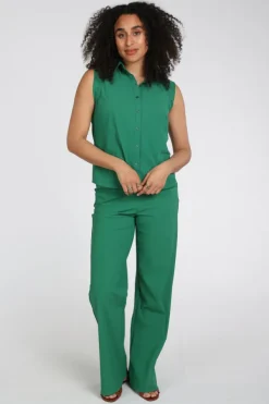 Studio Anneloes 13715 Georgie Blouse mouwloos Groen