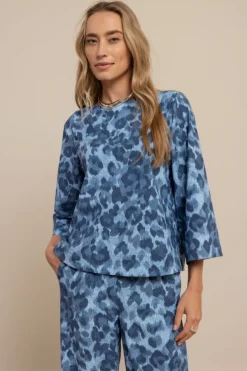 Studio Anneloes 13577 Ilja T-shirt lange mouw Blauw